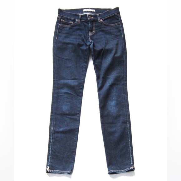 Y2K J Brand Jeans The Deal Skinny Leg 961 in Ink Blue - Zipper Openings sz 26 - Picture 2 of 4